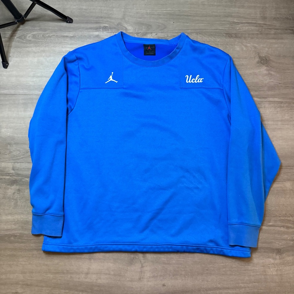 Jordan UCLA Bruins Sweatshirt Mens 2XL Blue Therma-FIT Side Zip DM9166-403